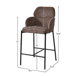 Celon Counter Stool - Corduroy Brown - Set of Two
