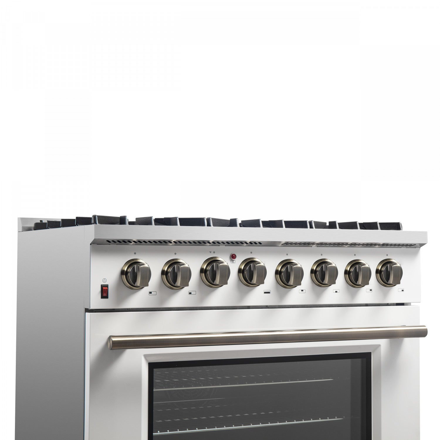 Forno Galiano 36" White Dual Fuel Range with True Convection (5.36 Cu. Ft.) - FFSGS6156-36WHT