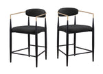 Mykos Bar Stool - Black - Set of Two