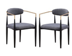 Mykos Dining Chair - Black/Grey - Set of Two