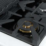 Forno Antico 48" White Freestanding Dual Fuel Double Oven Range (5.5 Cu. Ft.) - FFSGS6113-48WHT