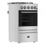 Forno Lamazze 20" Stainless Steel Freestanding Gas Range (2.05 Cu. Ft.) - FFSGS6265-20