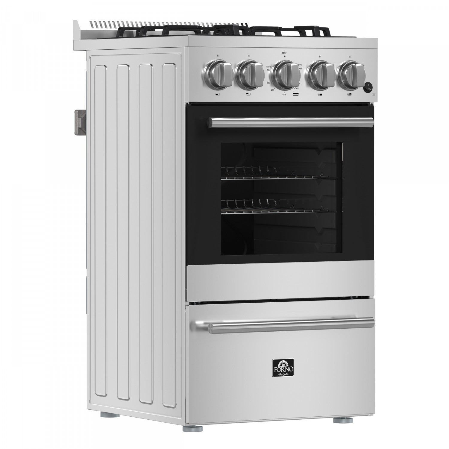 Forno Lamazze 20" Stainless Steel Freestanding Gas Range (2.05 Cu. Ft.) - FFSGS6265-20