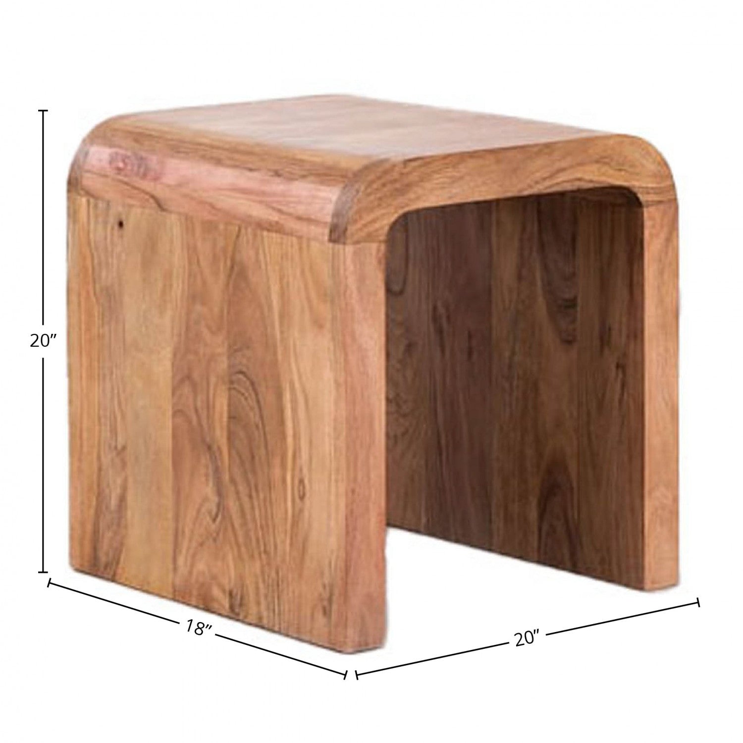 Torgin Curve Side Table - Brown