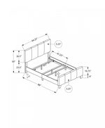 Lillian Queen Bed - Grey