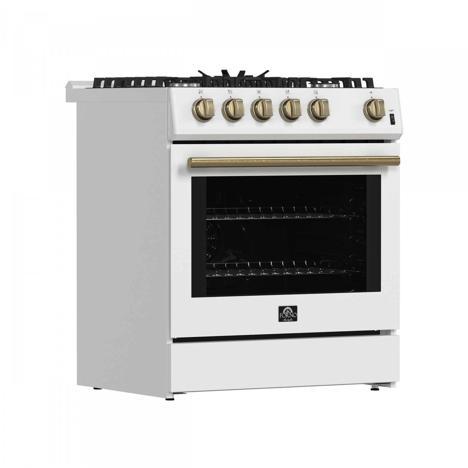 Forno Leonardo 30" White Freestanding Gas Range (5.0 Cu. Ft.) - FFSGS1116-30WHT
