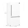 Forno Milano 31" 17.2 Cu.Ft. White Bottom Freezer Refrigerator with Right Swing Door - FFFFD1785-31WHT