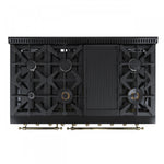 Forno Antico 48" Black Freestanding Dual Fuel Double Oven Range (5.5 Cu. Ft.) - FFSGS6113-48BLK