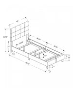 Evelyn Twin Bed - Dark Grey