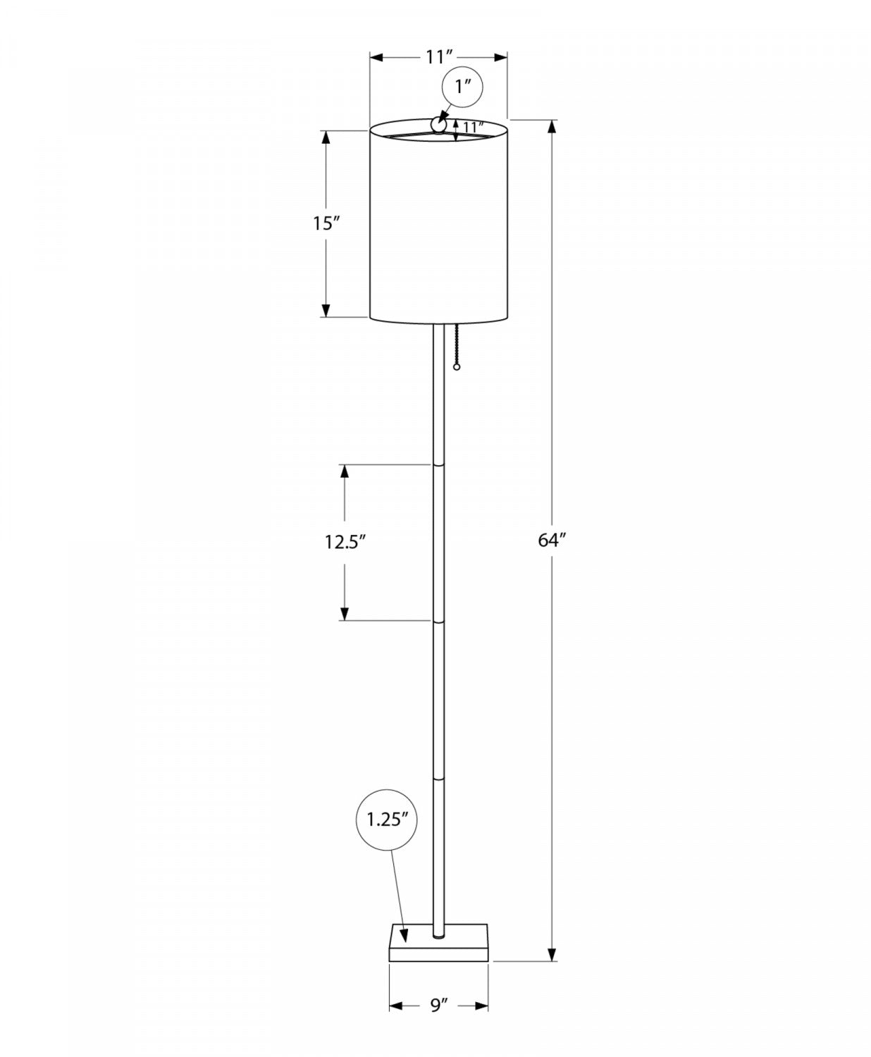 Keaton Floor Lamp - Black