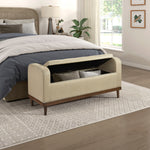 Elayne Ottoman Bench - Light Brown