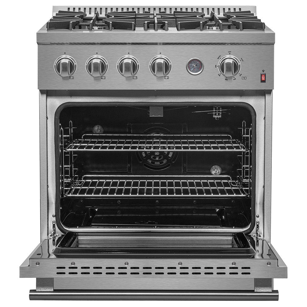 Forno Marco 30" Stainless Steel Freestanding Gas Range (4.32 Cu. Ft.) - FFSGS6277-30