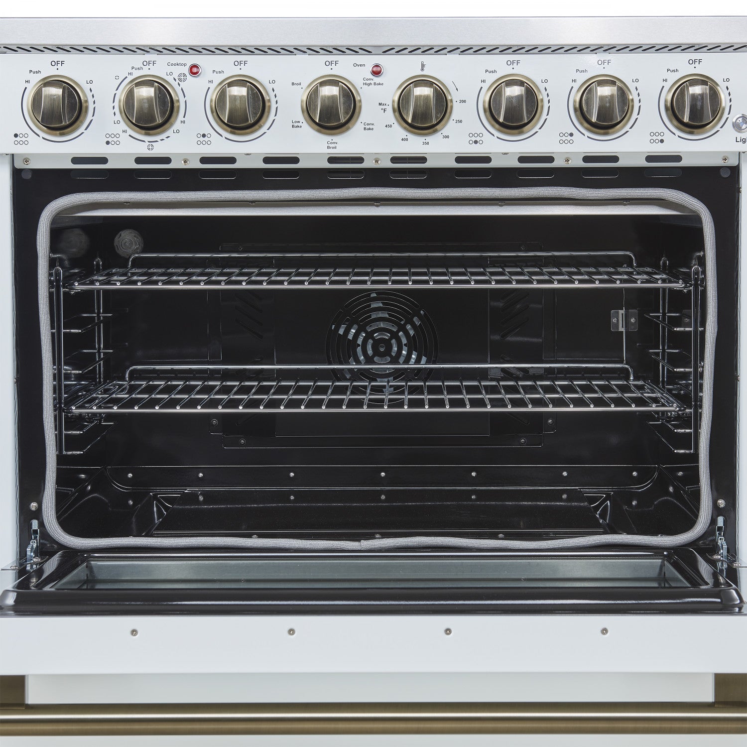 Forno Paolo 36" White Freestanding Electric Range with True Convection (5.44 Cu. Ft.) - FFSEL6011-36WHT