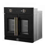 Forno Asti Black 30" Electric Wall Oven with True Convection and Air Fry (3.68 Cu. Ft.) - FBOEL1333-30BLK