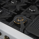 Forno Antico 48" White Freestanding Double Oven Gas Range (5.5 Cu. Ft.) - FFSGS6219-48WHT