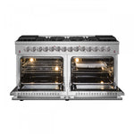 Forno Galiano 60" Stainless Steel Freestanding Dual Fuel Double Oven Range with True Convection (8.64 Cu. Ft.) - FFSGS6156-60