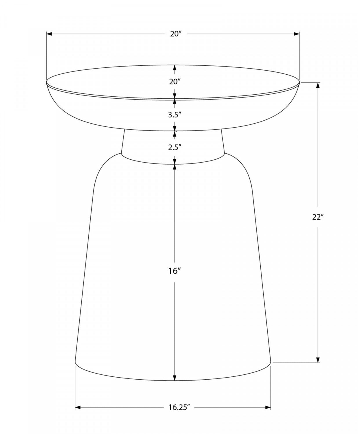 Daxi Side Table - Bronze