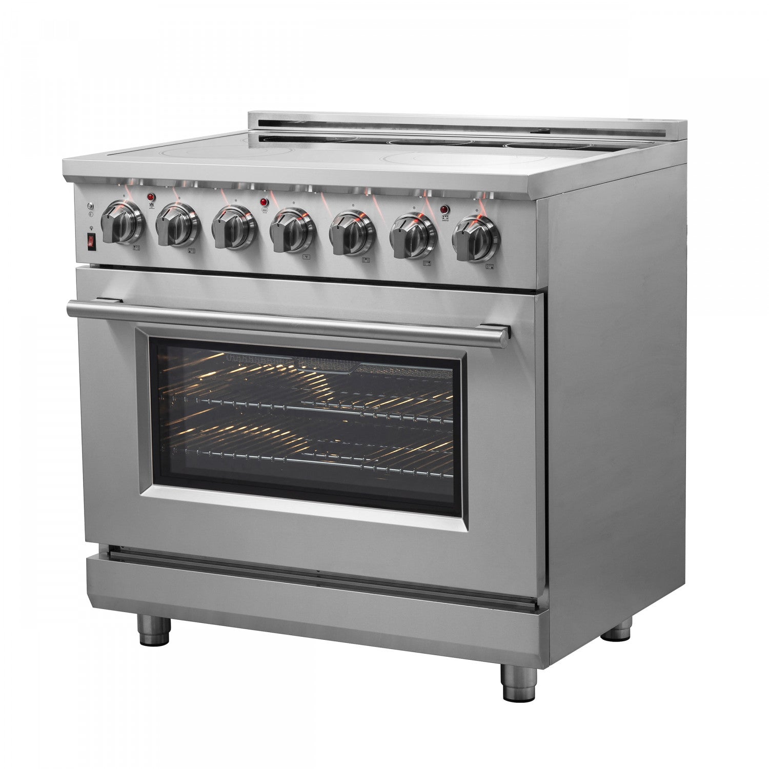 Forno Massimo 36" Stainless Steel Freestanding Electric Range with True Convection and Air Fry (5.36 Cu. Ft.) - FFSEL6020-36