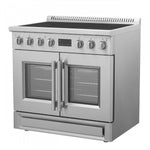Forno Torino Stainless Steel 36" True Convection Induction Range with Air Fry and Air Sous Vide (5.36 Cu. Ft.) - FFSIN0950-36