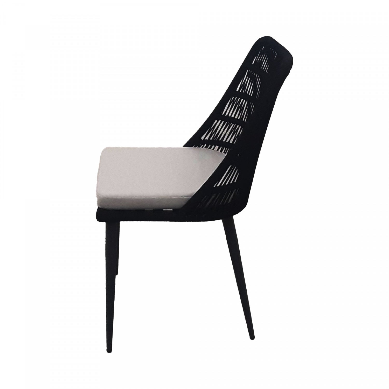 Rousseau Outdoor Dining Chair - Black/Ivory