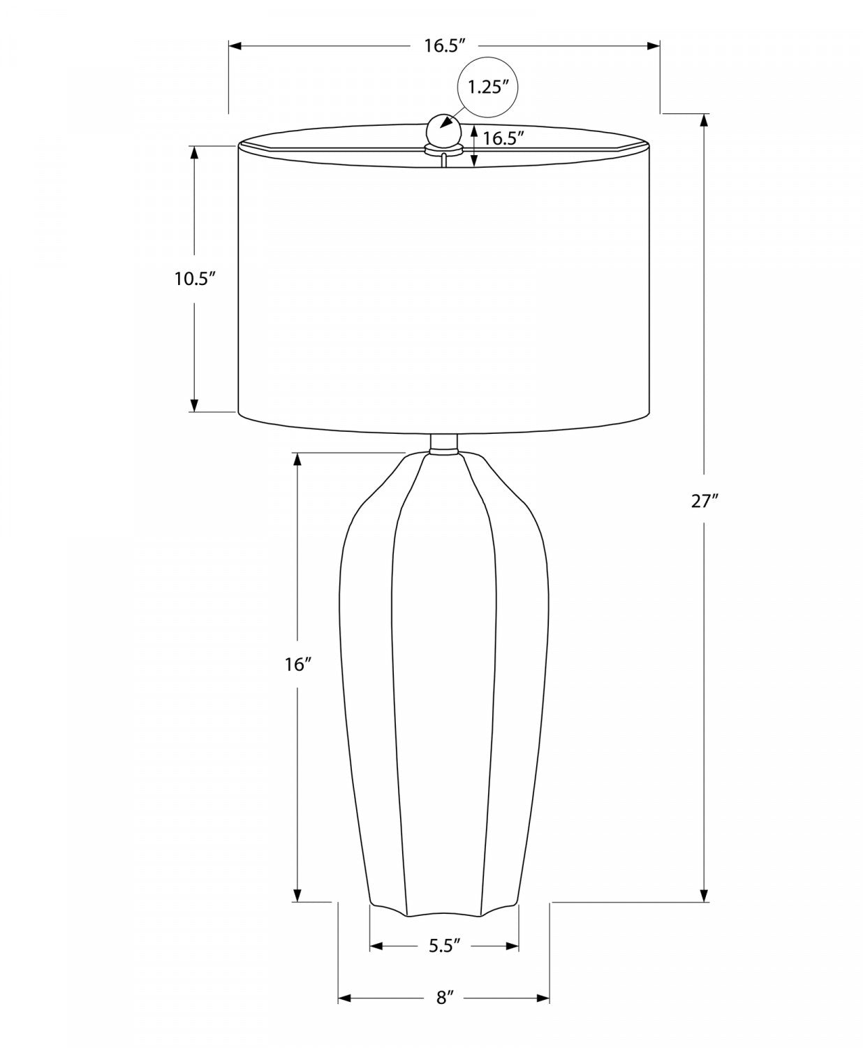 Quincy Table Lamp - Cream