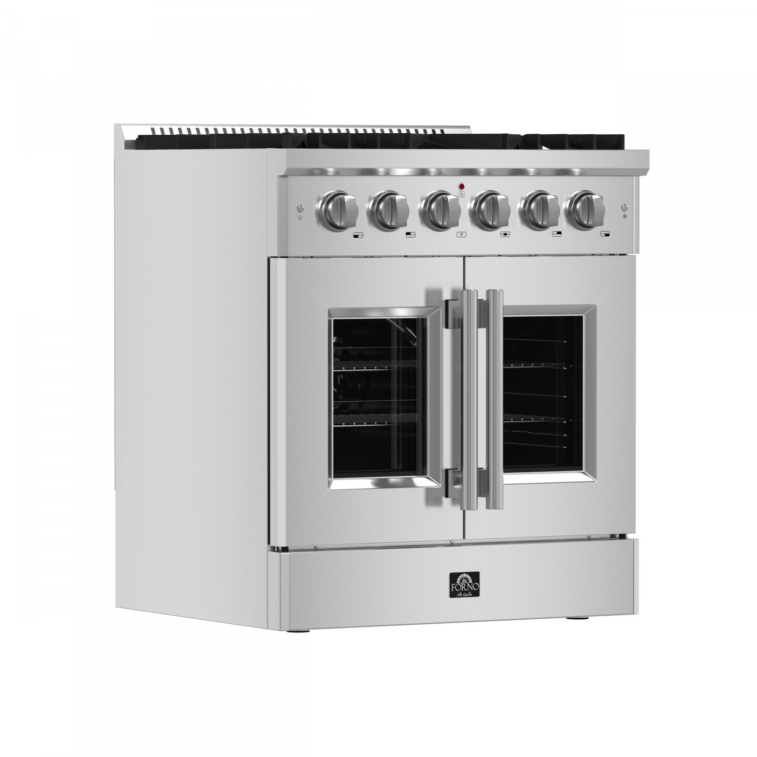 Forno Galiano 30" Stainless Steel French Door Freestanding Gas Range (4.32 Cu. Ft.) - FFSGS6444-30