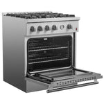 Forno Premium Stainless Steel Kitchen Package with Side-by-Side Refrigerator and Gas Range - FBDL-021-01CAUS
