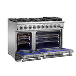 Forno Capriasca 48" Stainless Steel Freestanding Double Oven Gas Range (6.58 Cu. Ft.) - FFSGS6260-48