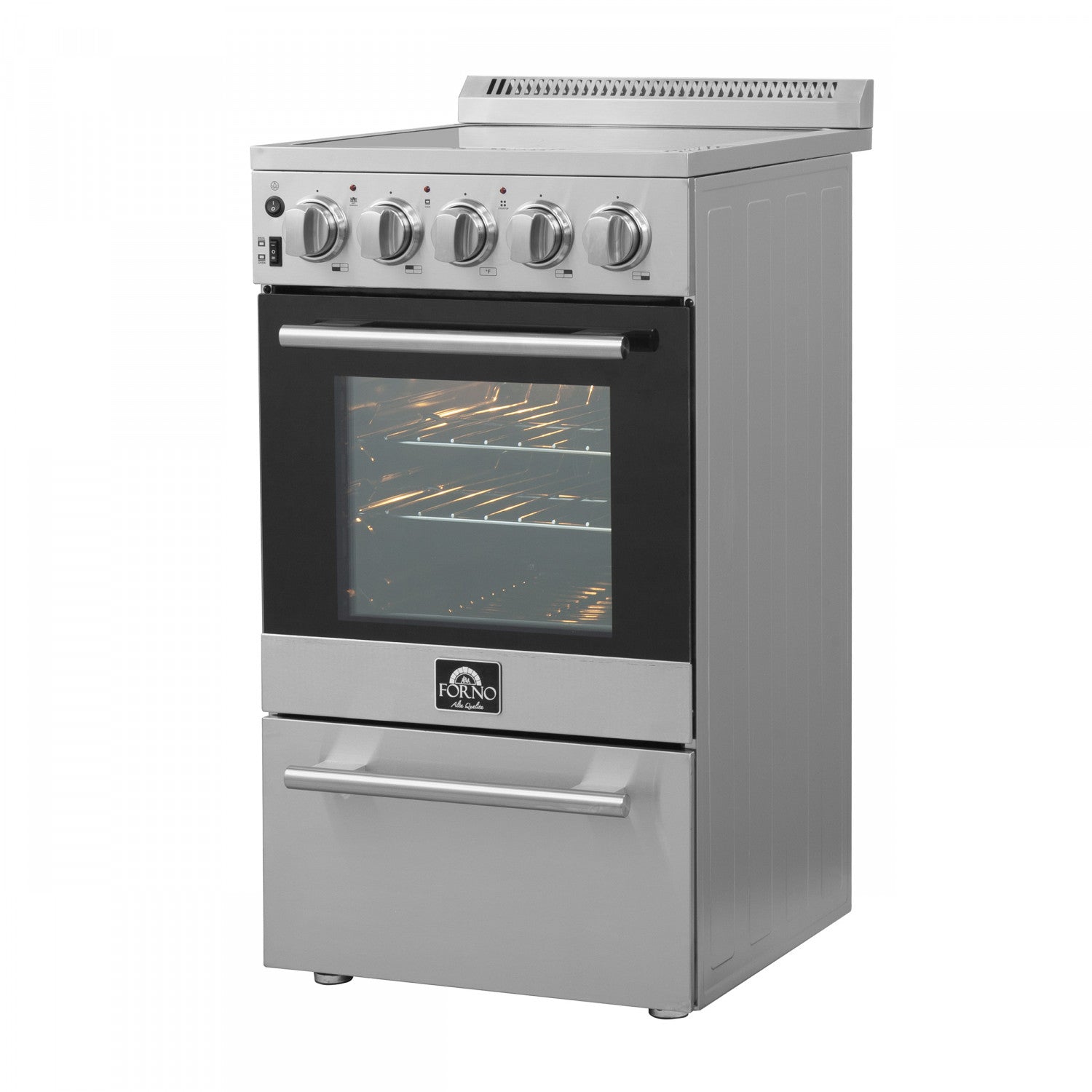 Forno Pallermo 20" Stainless Steel Freestanding Electric Range (2.05 Cu. Ft.) - FFSEL6051-20