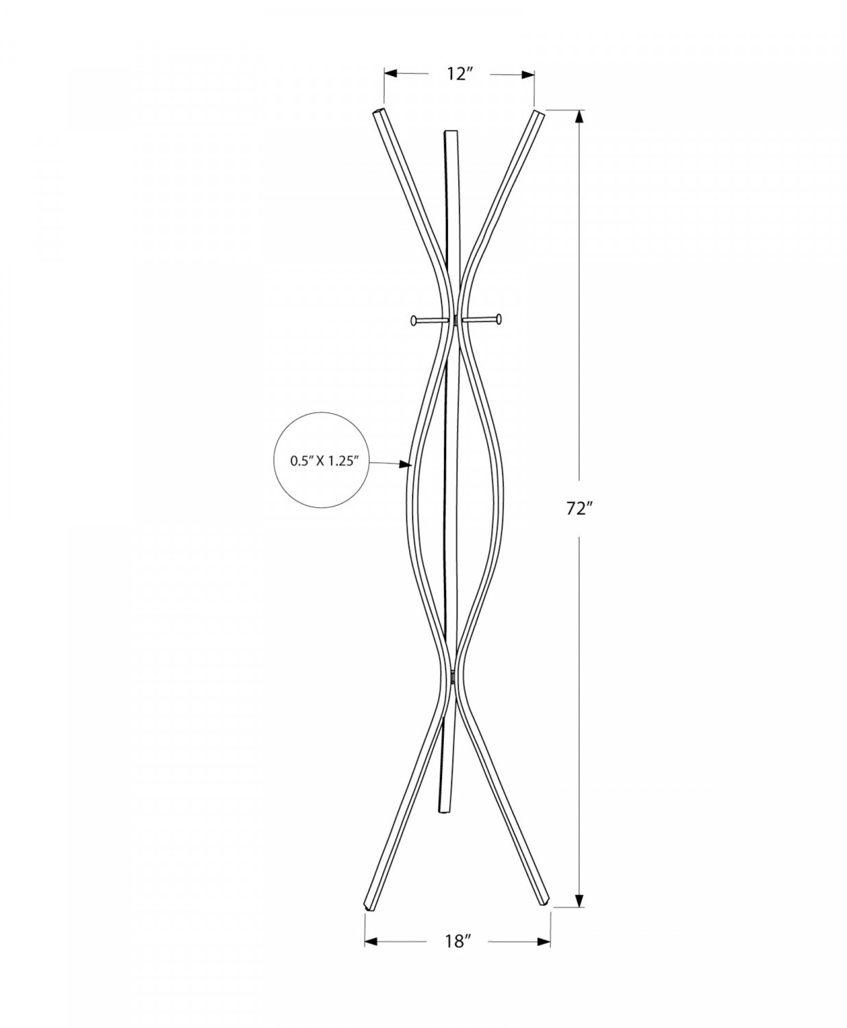 Nale Coat Rack - Silver
