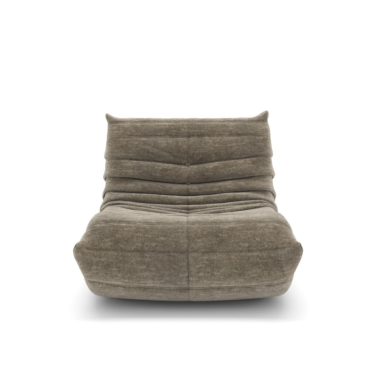 Dontae All Foam Armless Chair and Ottoman - Taupe