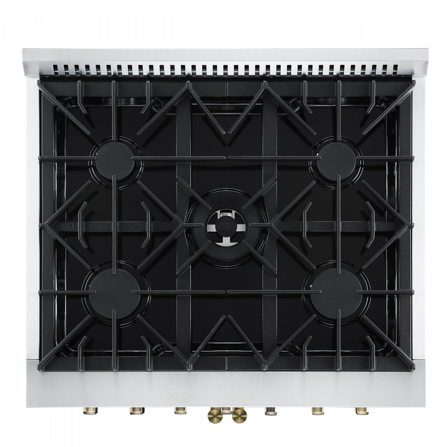 Forno Galiano 30" Black French Door Dual Fuel Range with True Convection (4.32 Cu. Ft.) - FFSGS6356-30BLK