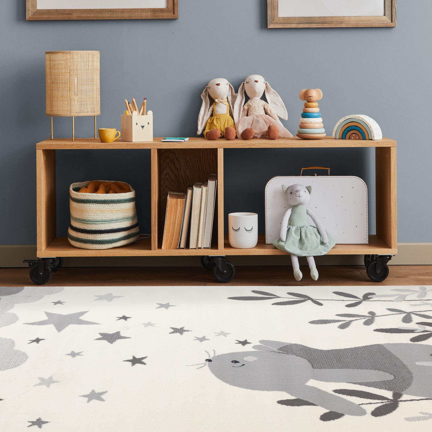 Kids Wishful Bunny Area Rug - 5' X 8' - Cream