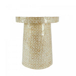 Destiny Side Table - White/Gold