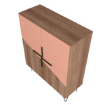 Velling Low Cabinet - Brown/Pink