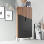 Velling Tall Cabinet - Brown/Black