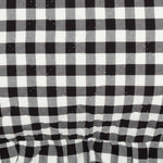 Selena III Ruffled King Sham - Black Check