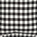 Selena III Ruffled Fabric Pillow - Black Check - 18x18