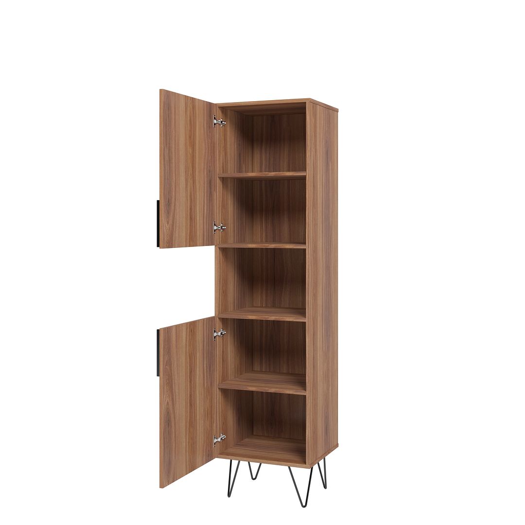 Velling Bookcase Cabinet - Brown/Pink