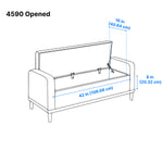 Elayne Ottoman Bench - Blue