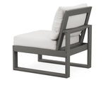 POLYWOOD® EDGE 4-Piece Modular Deep Seating Set - Slate Grey/Natural Linen