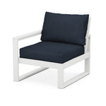 POLYWOOD® EDGE 6-Piece Modular Deep Seating Set - White/Marine Indigo