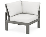 POLYWOOD® EDGE 4-Piece Modular Deep Seating Set - Slate Grey/Natural Linen