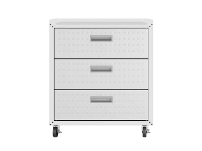 Maximus 31.5" Mobile Garage Chest with Drawers - White