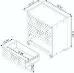 Maximus 31.5" Mobile Garage Chest with Drawers - White