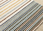 Nora Casual Contemporary Striped Area Rug - 5' X 8' - Cream/Blue/Yellow