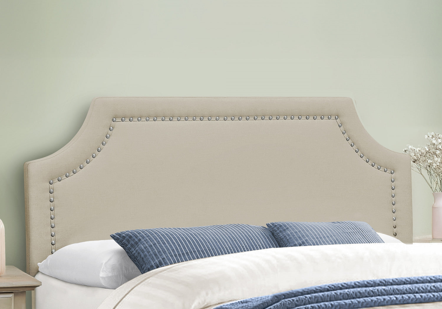 Vivian Queen Bed - Beige