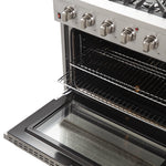 Forno Premium Stainless Steel Kitchen Package with 36" Gas Range, French Door Refrigerator and Dishwasher - FBDL-004-01CAUS