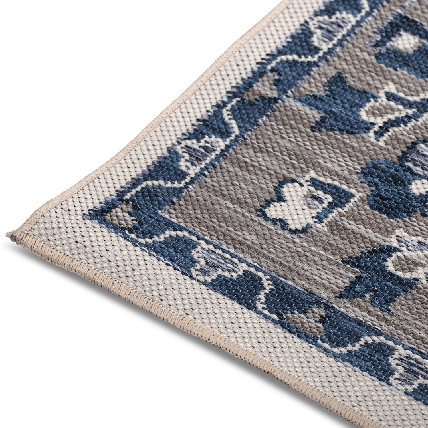 Marbella Traditional Outdoor Rug - 6' x 9' - Blue
