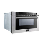 Forno Capoliveri Stainless Steel 24" Built-In Microwave Drawer (1.2 Cu. Ft.) - FMWDR3000-24